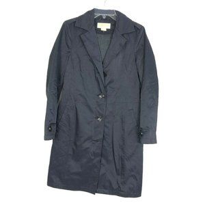 Michael Michael Kors Black Trench Coat Removable Gray Lining Size  Medium